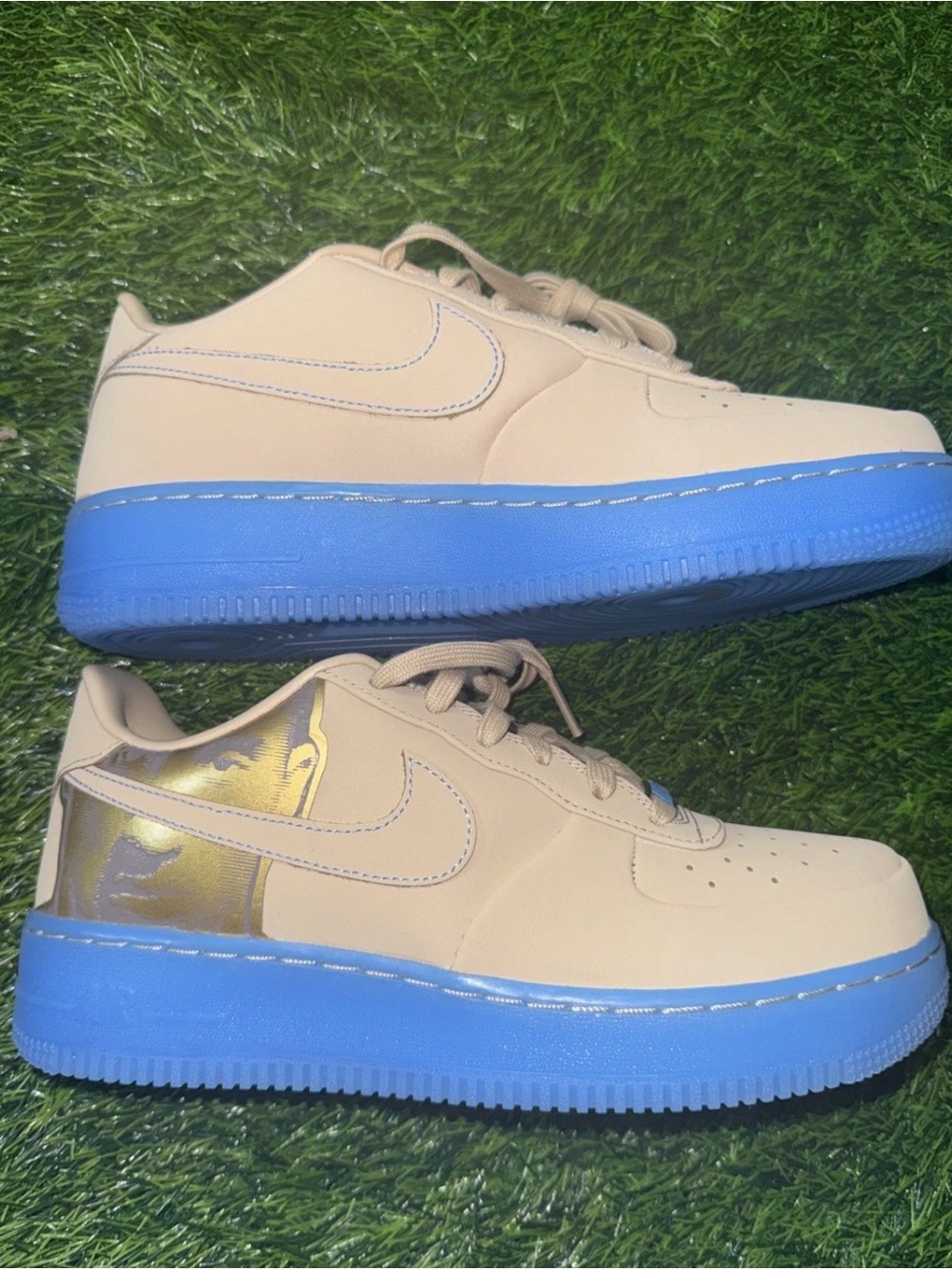 Nike Air Force 1 Low Kobe Bryant Linen IQ4936-200 Grade School Size 6.5Y